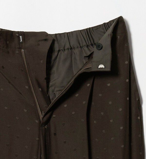 BEAUTY&YOUTH UNITED ARROWS「レーヨン ドットジャガード タック バックゴムパンツ/ダークブラウン」|その他|