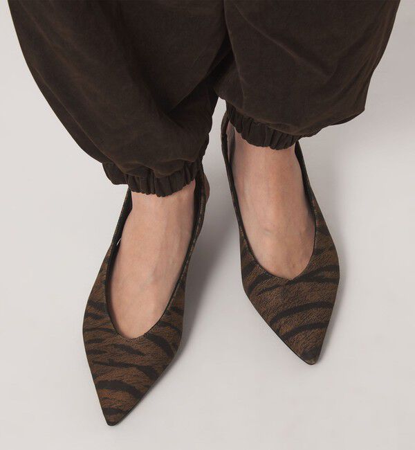 BEAUTY&YOUTH UNITED ARROWS「＜CORSO ROMA 9＞ゼブラ ポインテッド バックストラップ ミュール」|サンダル|