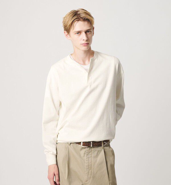 BEAUTY&YOUTH UNITED ARROWS「&rdquo;THE HEAVY&rdquo;10oz ヘビー ワイド ヘンリーネック カットソー」|Tシャツ・カットソー|