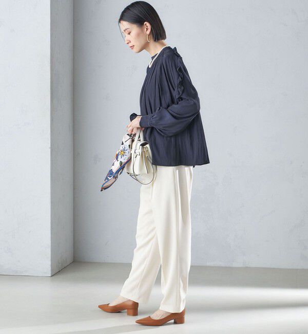 SHIPS for women「〈手洗い可能〉割繊 フリル デザイン ブラウス 24SS ◇」|シャツ・ブラウス|