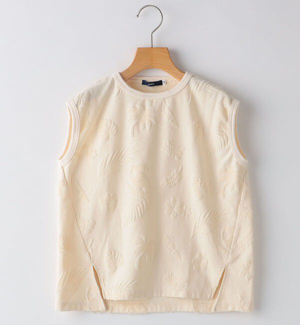 SHIPS KIDS「SHIPS KIDS:140～150cm / パイル ジャカード ノースリーブ TEE」|タンクトップ|ナチュラル