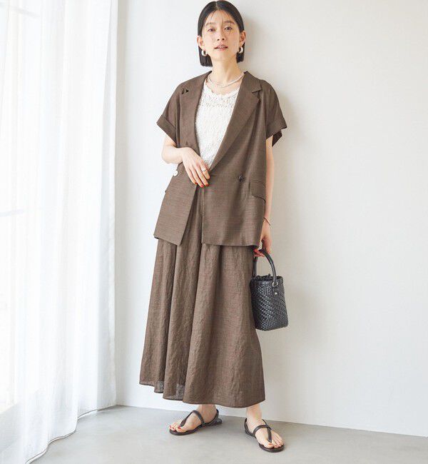 SHIPS for women「〈接触冷感/UVカット/吸水速乾/洗濯機可能〉SUUSUU フレンチ スリーブ  ジャケット」|テーラードジャケット|