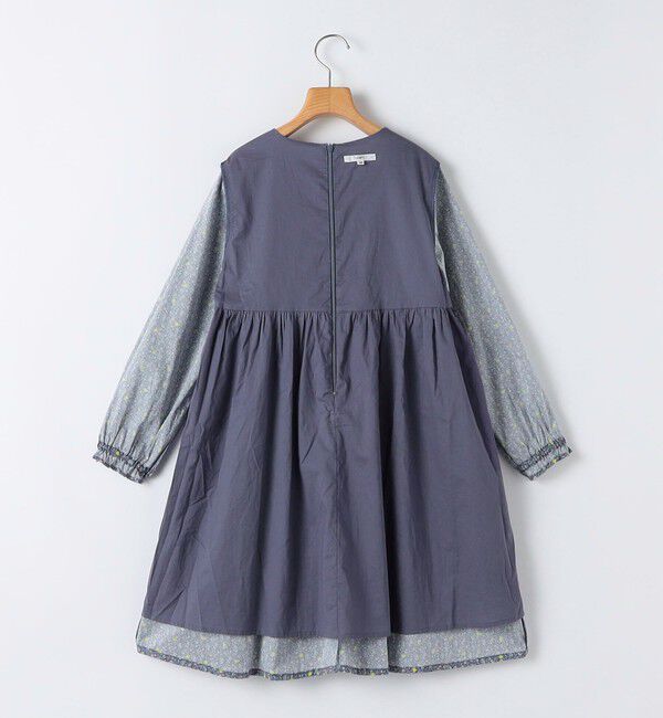 SHIPS KIDS「SHIPS KIDS:140～150cm / リバティ ギャザー ワンピース 長袖」|ワンピース|