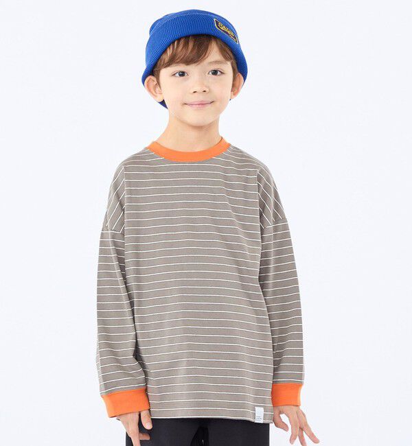 SHIPS KIDS「【別注】THYARD:100～130cm / マルチボーダー ロングスリーブ Tシャツ」|Tシャツ・カットソー|