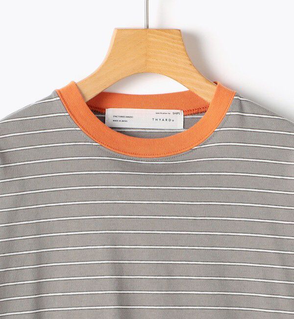 SHIPS KIDS「【別注】THYARD:100～130cm / マルチボーダー ロングスリーブ Tシャツ」|Tシャツ・カットソー|