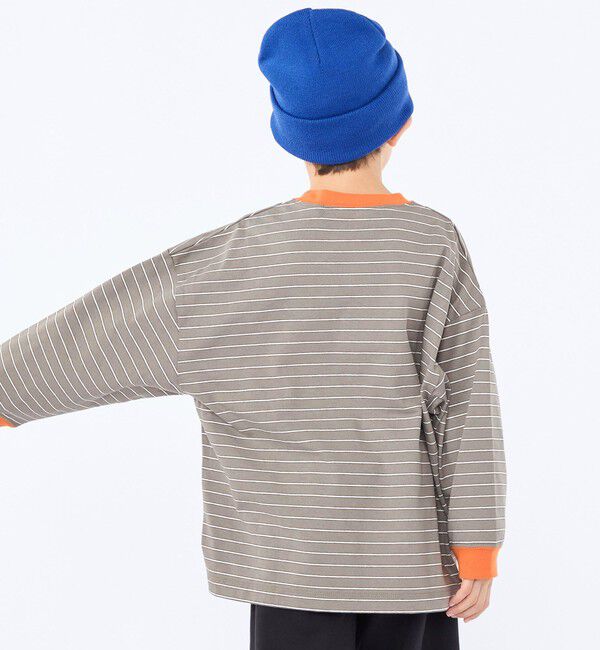 SHIPS KIDS「【別注】THYARD:100～130cm / マルチボーダー ロングスリーブ Tシャツ」|Tシャツ・カットソー|