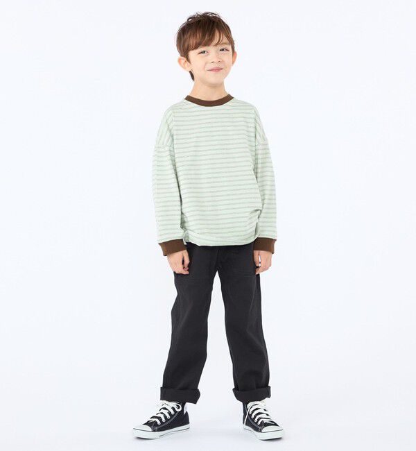 SHIPS KIDS「【別注】THYARD:100～130cm / マルチボーダー ロングスリーブ Tシャツ」|Tシャツ・カットソー|