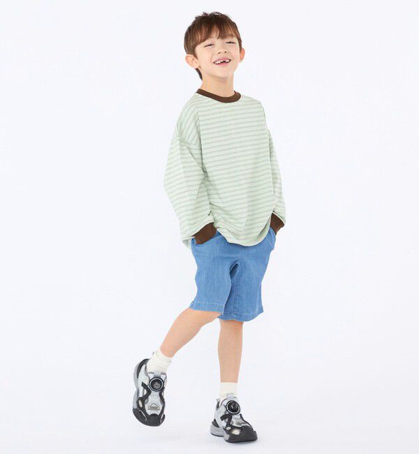 SHIPS KIDS「【別注】THYARD:100～130cm / マルチボーダー ロングスリーブ Tシャツ」|Tシャツ・カットソー|