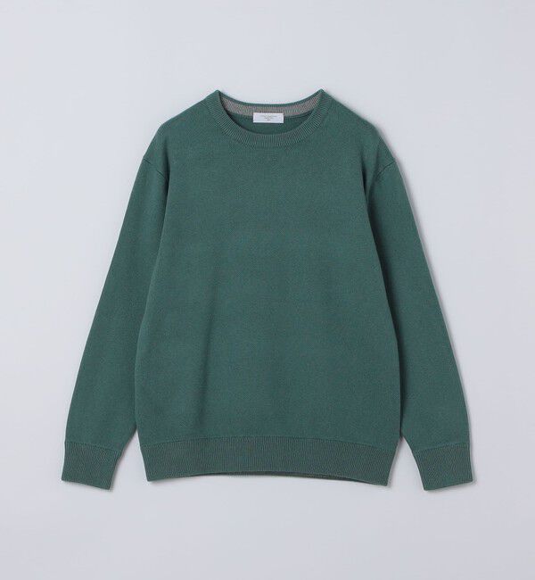 SHIPS「〈洗濯機可能〉ソリッド コットン カシミヤ クルーネック 26AW」|ニット・セーター|グリーン