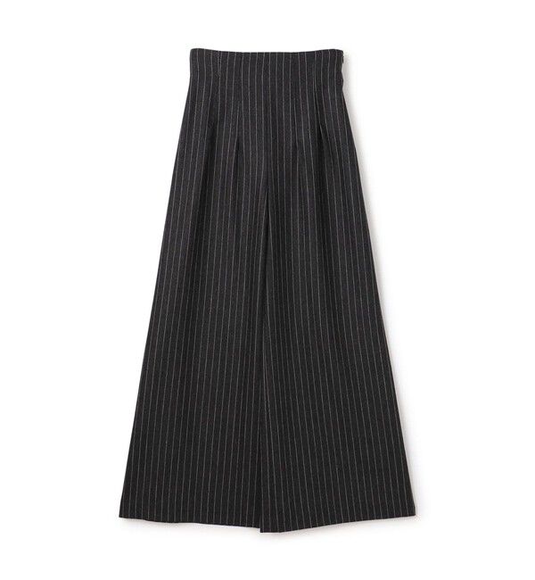 DES PRES「【WEB先行予約】 ウールカシミヤポプリンメルトン コルセットワイドパンツ」|スラックス|18 ブラック系