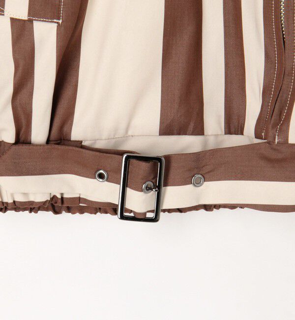 TOMORROWLAND BUYING WEAR「HAVERSACK ATTIRE コットンビッグストライプ ジップブルゾン」|ブルゾン・スタジャン|
