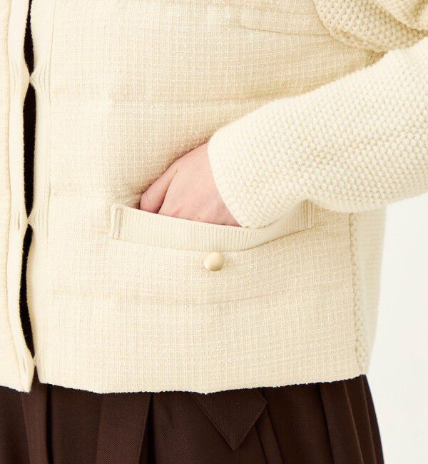 Ballsey「【WEB先行予約】ニットコンビツイード カーディガンジャケット」|ダウン|