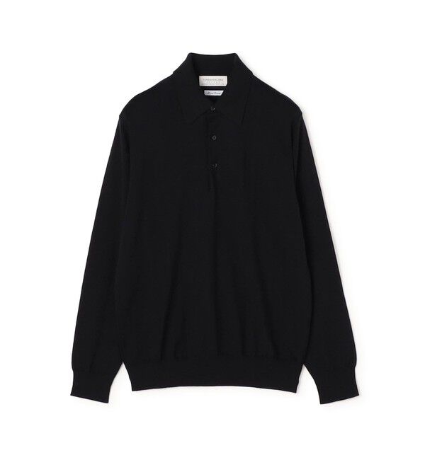 TOMORROWLAND MENS「TOMORROWLAND tricot スーパーファインメリノウール ニットポロ S-WOOL」|ポロシャツ|19 ブラック