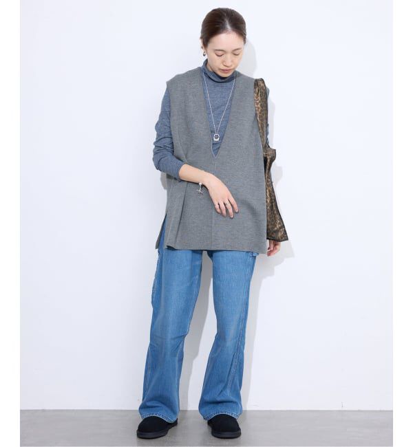 SLOBE IENA「《WEB限定カラーあり/追加》ダブルフェイスニットベスト」|ベスト・ジレ|