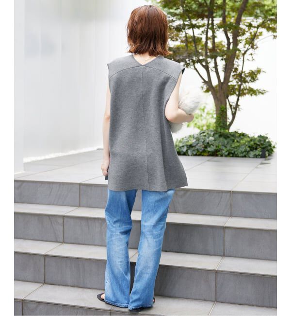 SLOBE IENA「《WEB限定カラーあり/追加》ダブルフェイスニットベスト」|ベスト・ジレ|