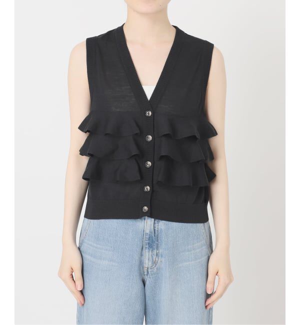 IENA「LOWER/ローヴァー 18G Sleeveless Cardigan カーディガン LW-88」|カーディガン|