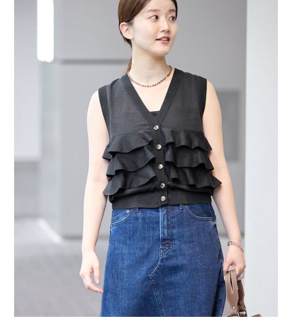 IENA「LOWER/ローヴァー 18G Sleeveless Cardigan カーディガン LW-88」|カーディガン|