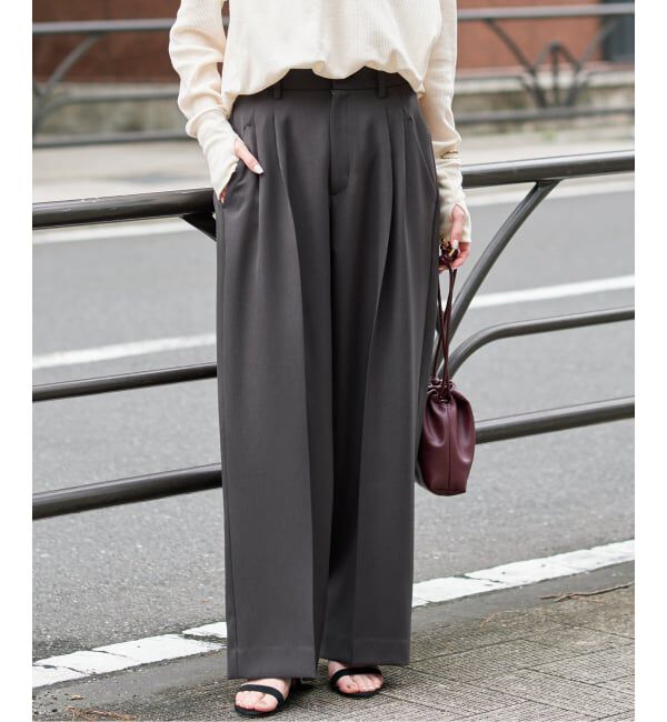 SLOBE IENA「《追加》PEツイルイージースラックス」|スラックス|