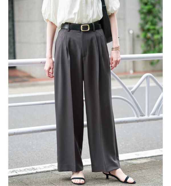 SLOBE IENA「《追加》PEツイルイージースラックス」|スラックス|