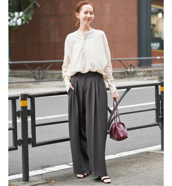SLOBE IENA「《追加》PEツイルイージースラックス」|スラックス|