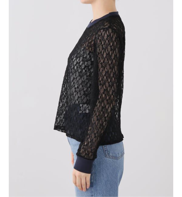 SLOBE IENA「nap/ナップ Contrast Lace Crew Top  5641004」|その他|