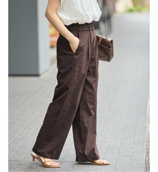 JOURNAL STANDARD「《追加》ウォッシャブルコットンリネンVISストレートパンツ」|その他|