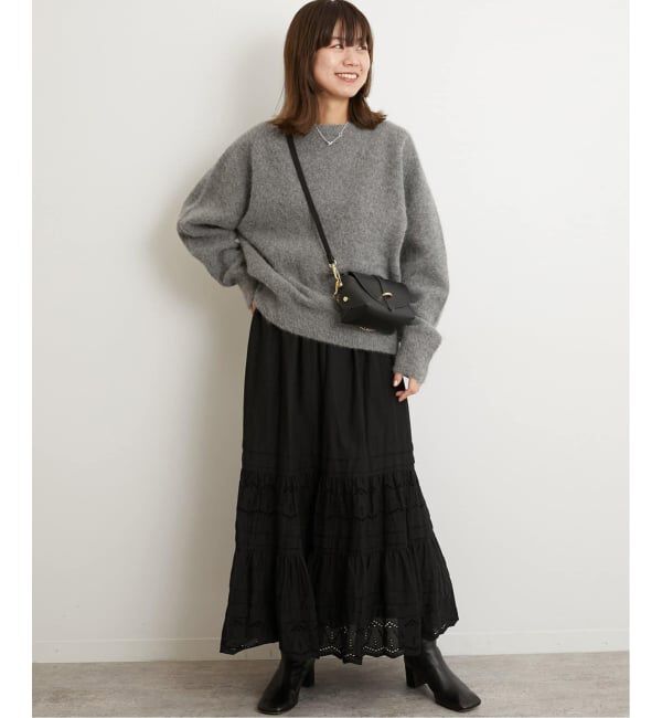 JOURNAL STANDARD relume「《WEB限定追加3》コットンボイルタック刺繍ロングスカート」|スカート|