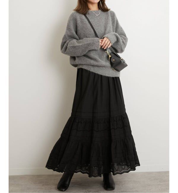JOURNAL STANDARD relume「《WEB限定追加3》コットンボイルタック刺繍ロングスカート」|スカート|