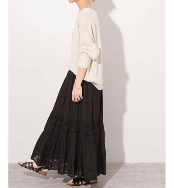 JOURNAL STANDARD relume「《WEB限定追加3》コットンボイルタック刺繍ロングスカート」|スカート|