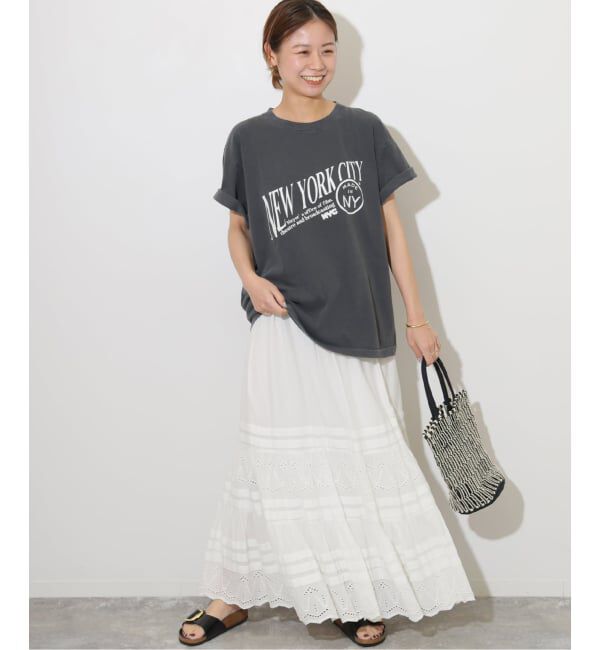 JOURNAL STANDARD relume「《WEB限定追加3》コットンボイルタック刺繍ロングスカート」|スカート|