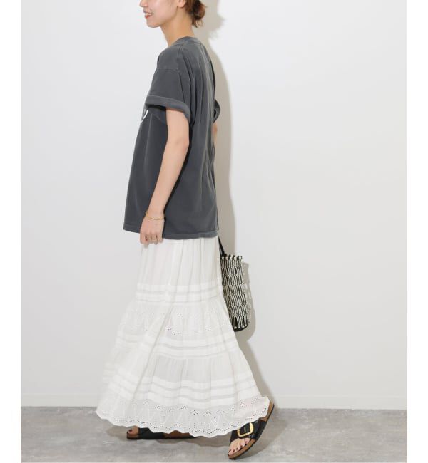 JOURNAL STANDARD relume「《WEB限定追加3》コットンボイルタック刺繍ロングスカート」|スカート|