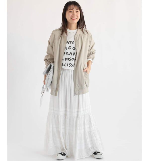 JOURNAL STANDARD relume「《WEB限定追加3》コットンボイルタック刺繍ロングスカート」|スカート|
