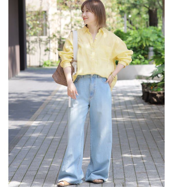 JOURNAL STANDARD relume「《追加2》カラーリネンオーバーサイズシャツ」|シャツ・ブラウス|