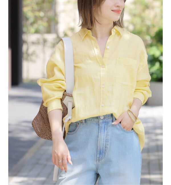 JOURNAL STANDARD relume「《追加2》カラーリネンオーバーサイズシャツ」|シャツ・ブラウス|