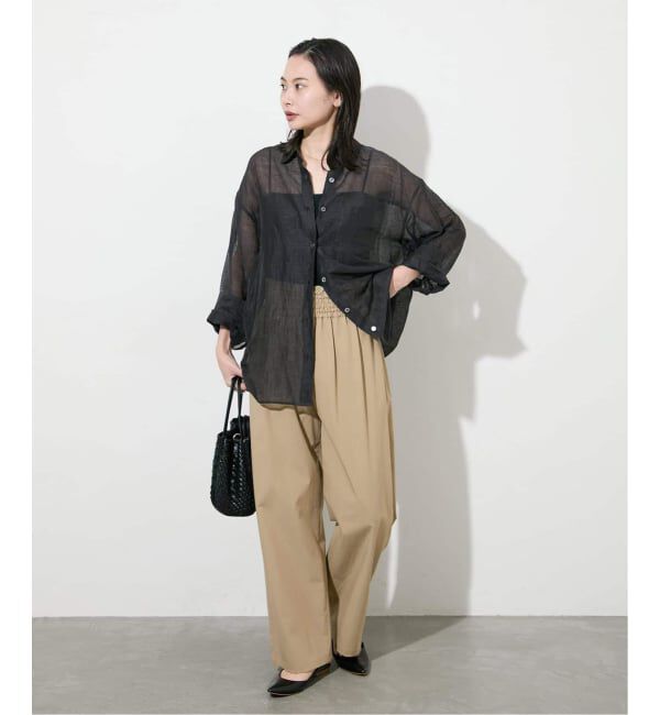 JOURNAL STANDARD「《追加5》【撥水/接触冷感/洗える/UVカット】リネンナイロンストレッチワイドパンツ」|その他|