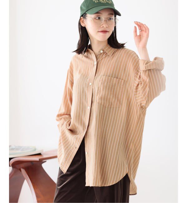 JOURNAL STANDARD relume「《追加 / 新色》ダブルストライプソフトシャツ」|シャツ・ブラウス|ベージュ