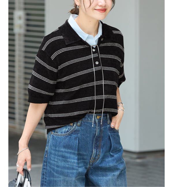 JOURNAL STANDARD「ベロアニットポロシャツ」|ニット・セーター|