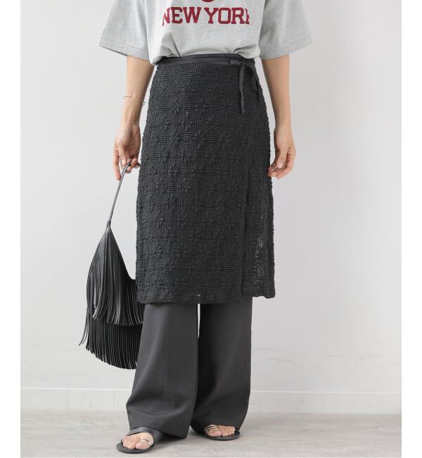 JOURNAL STANDARD relume「シャーリングメッシュレースラップスカート」|スカート|