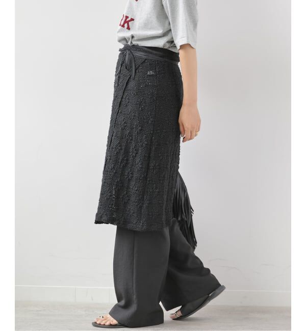 JOURNAL STANDARD relume「シャーリングメッシュレースラップスカート」|スカート|