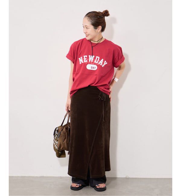 JOURNAL STANDARD「MULTI MATCH メッシュベロアラップスカート」|スカート|