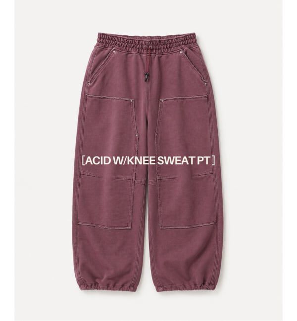 JOURNAL STANDARD「《予約》アシッド ダブル ニー スウェット パンツ」|その他|ボルドー