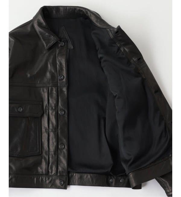 JOURNAL STANDARD「A LEATHER / エーレザー Trucker Jacket」|ライダースジャケット|