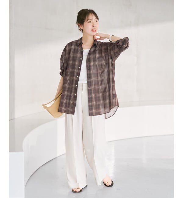 Spick and Span「コットンボイルチェックシャツ」|シャツ・ブラウス|