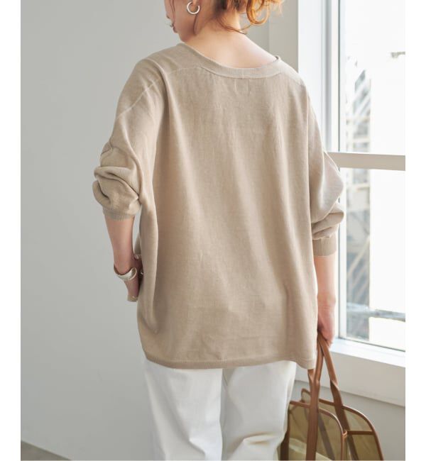 Spick and Span「《新色有り / 追加》コットンリネンギマオーバーサイズカーディガン」|カーディガン|
