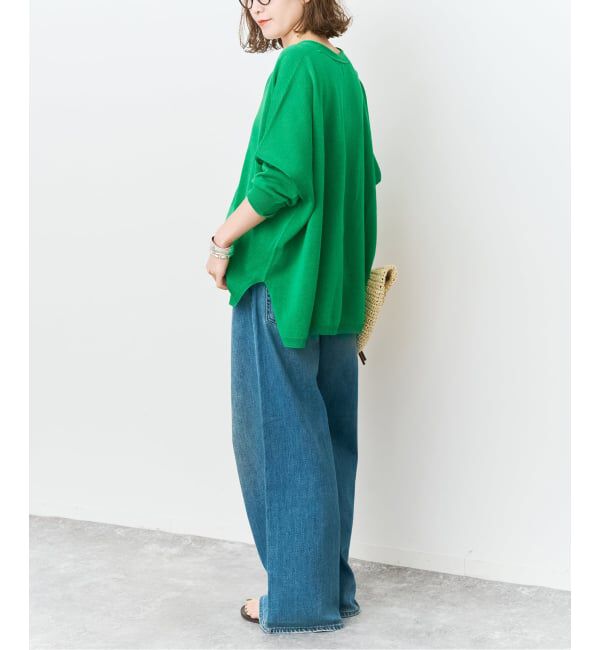 Spick and Span「《新色有り / 追加》コットンリネンギマオーバーサイズカーディガン」|カーディガン|