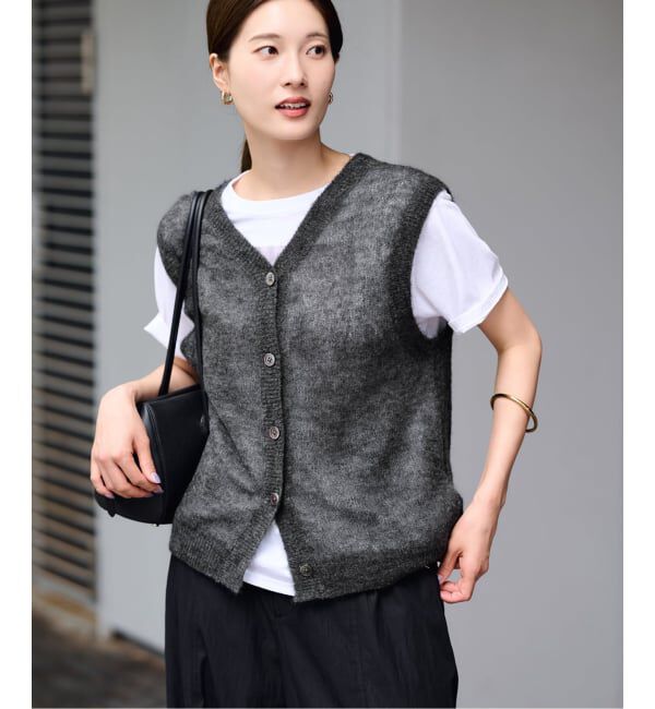 FRAMeWORK「アルパカMIXシアー2WAY VEST」|ニット・セーター|