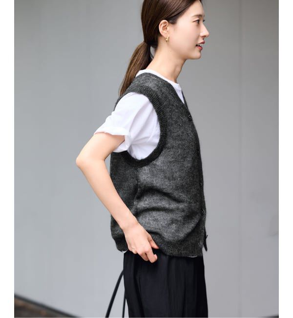 FRAMeWORK「アルパカMIXシアー2WAY VEST」|ニット・セーター|