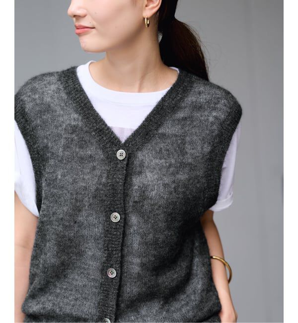 FRAMeWORK「アルパカMIXシアー2WAY VEST」|ニット・セーター|