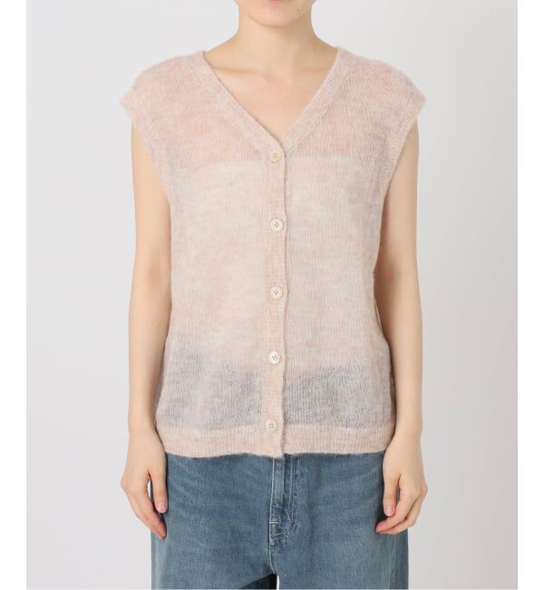 FRAMeWORK「アルパカMIXシアー2WAY VEST」|ニット・セーター|ベージュ