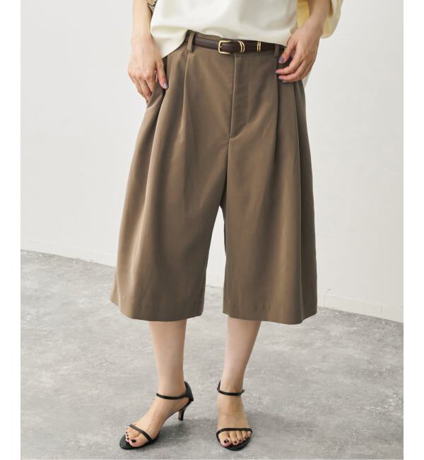 Spick and Span「ツータックキュロットパンツ」|その他|キャメル